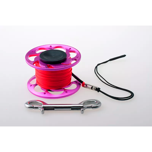 riff-reel-15-m-alu-pink-flachschnur-rot