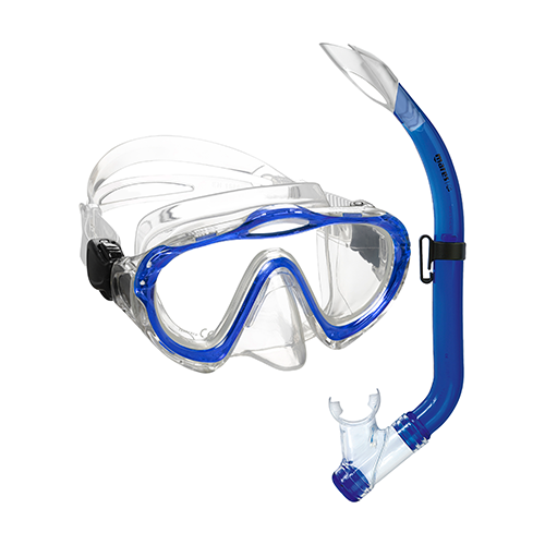 mares-sharky-combo-maske-und-schnorchel-farbe-blue-reflex-clear