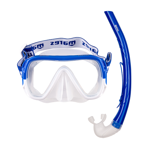 mares-keewee-combo-maske-und-schnorchel-farbe-blue-white-clear